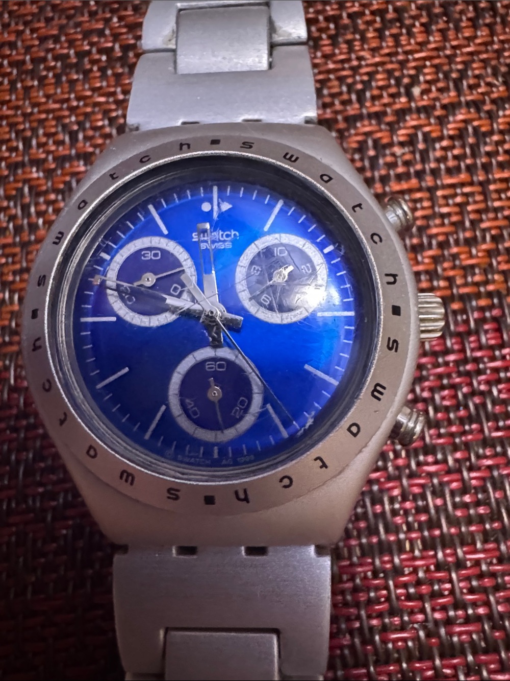Vintage Swatch irony midi chrono “hypnotic “Silver Bracelet Watch - Picture 2 of 6